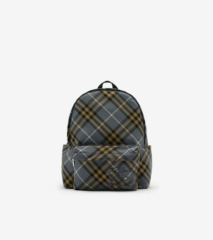 Small Check Backpack in Wave blue