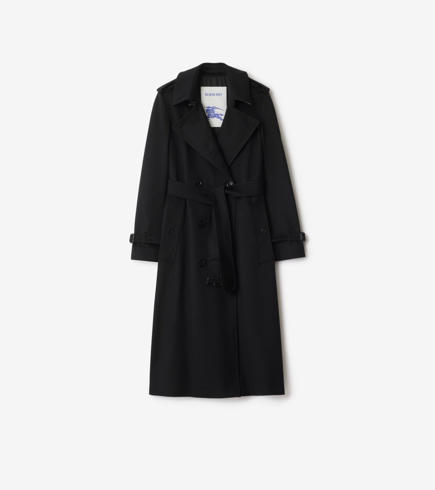Long Cashmere Kensington Trench Coat in Camel beige