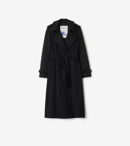 Long Cashmere Kensington Trench Coat in Camel beige