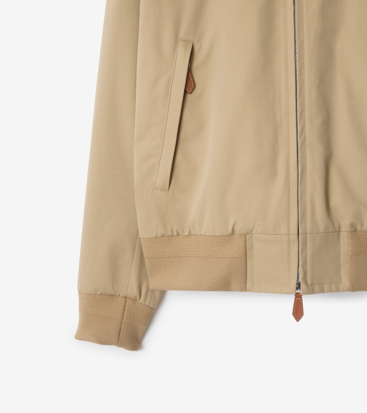 Gabardine Harrington Jacket in Honey beige