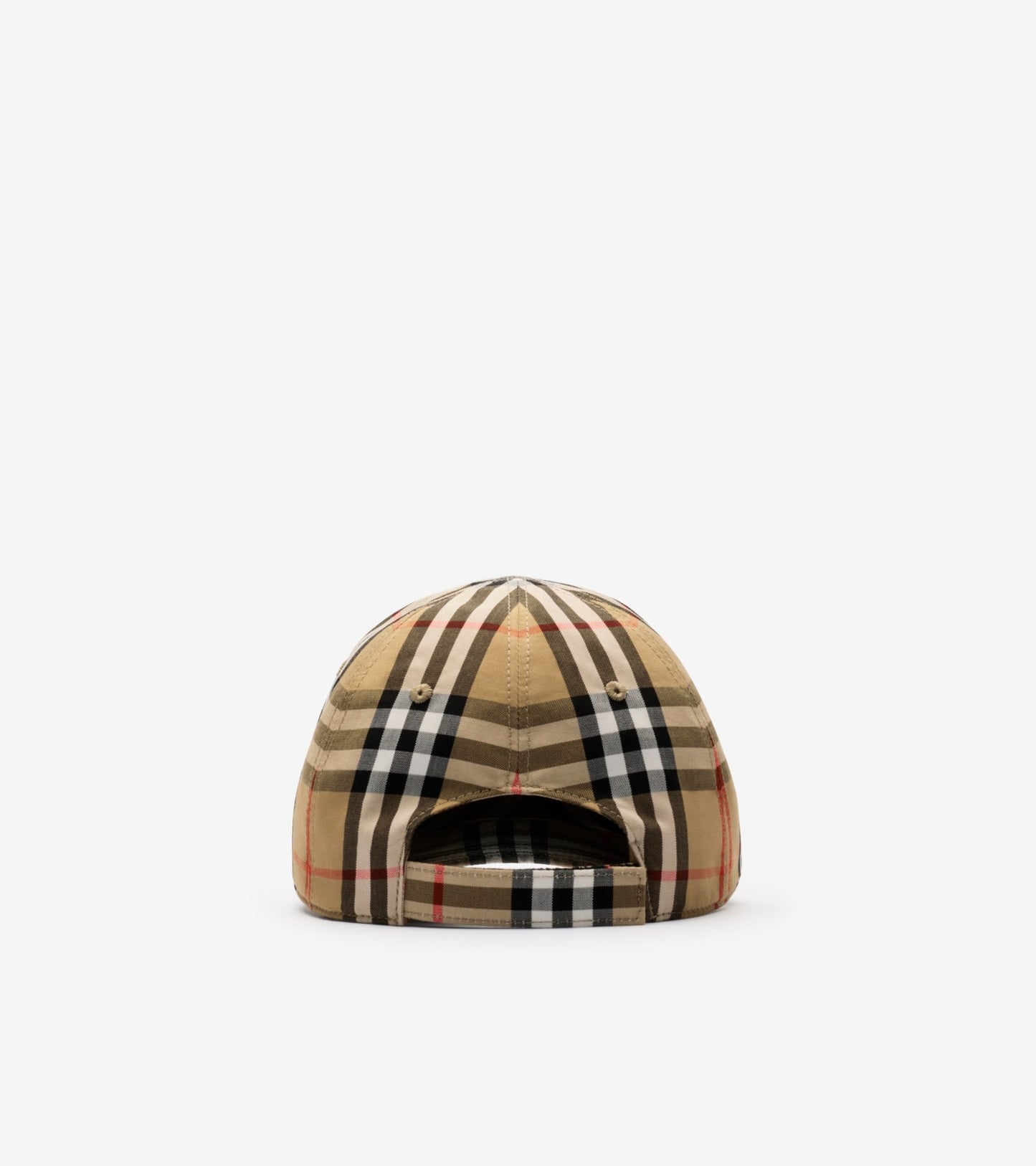 Check Cotton Baseball Cap in Sand beige - Children