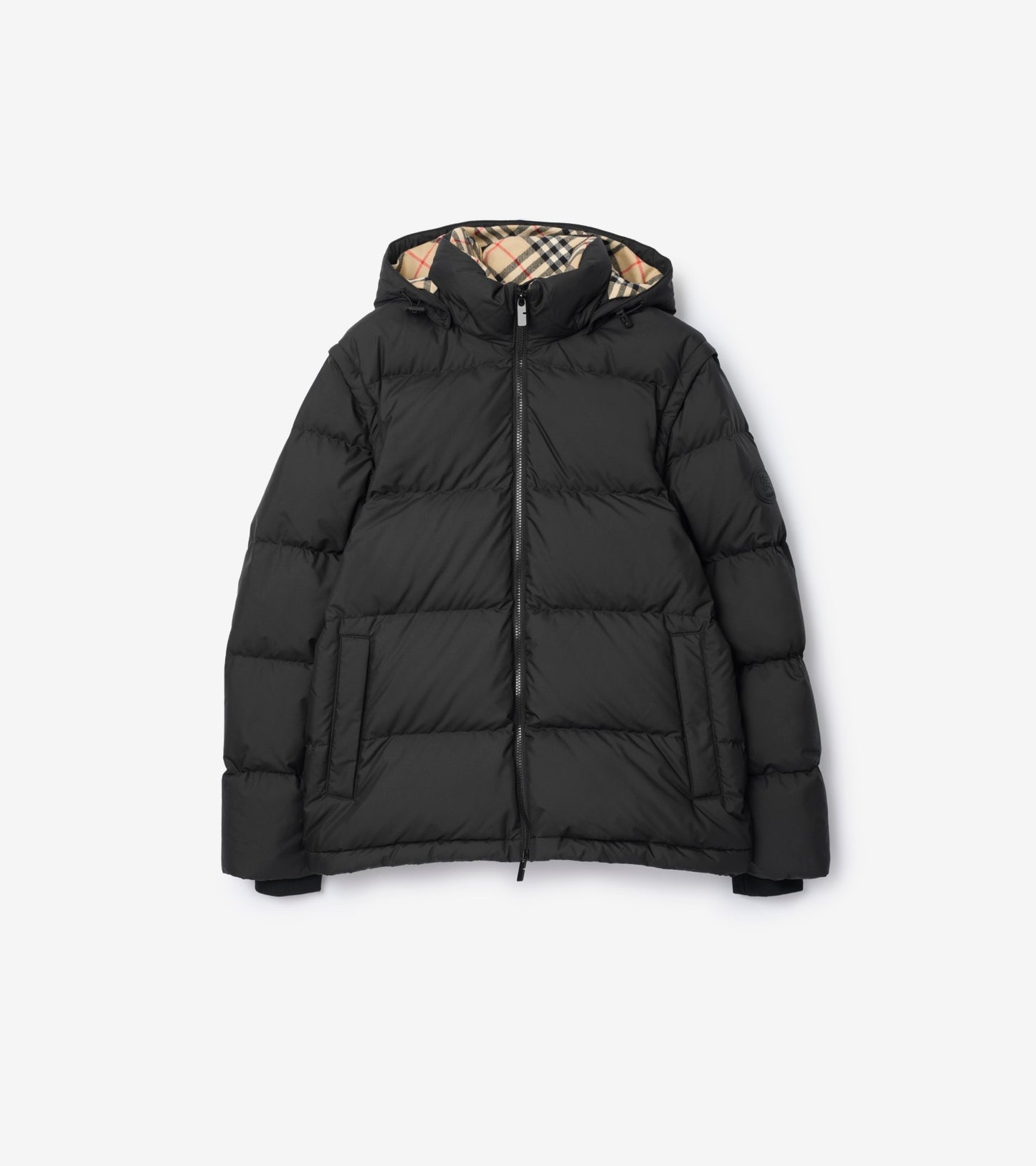 Detachable Sleeve Bideford Puffer Jacket in Navy