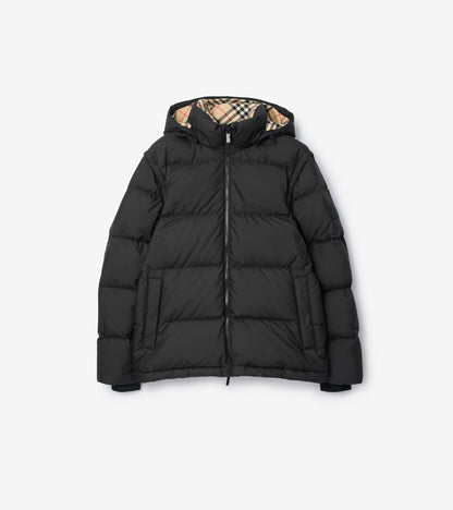 Detachable Sleeve Bideford Puffer Jacket in Navy