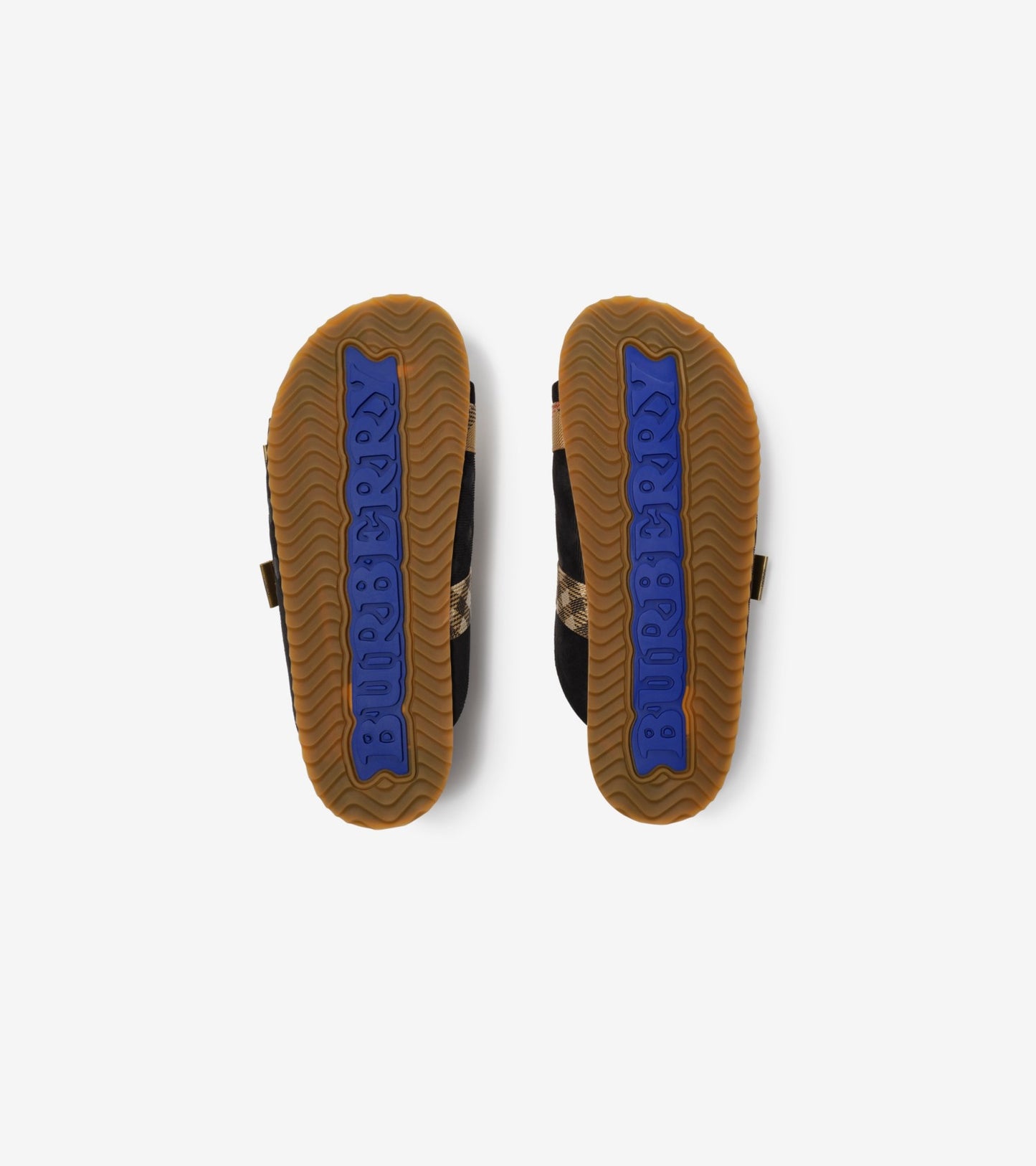 Check Suede Urchin Sandals in Black