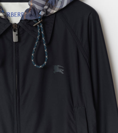 Cropped Newcott Hooded Jacket in Silhouette blue