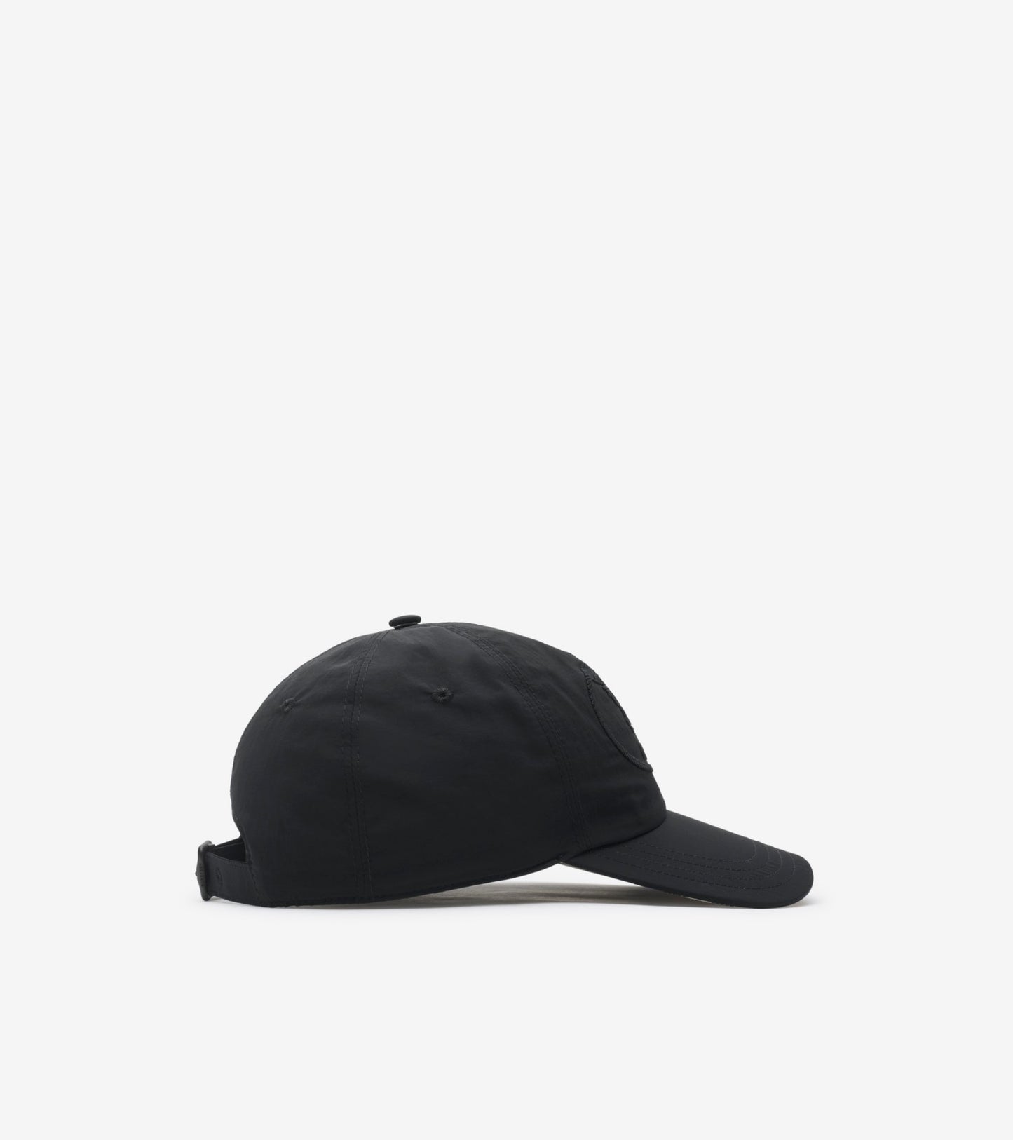 Knight Stamp Nylon Baseball Cap in Black/sand beige