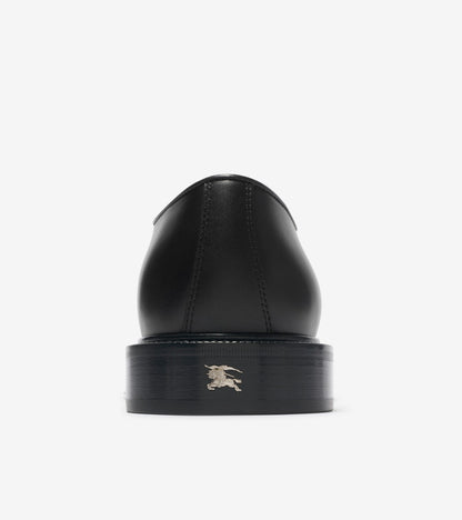 Leather Manor Derby Shoes in Black