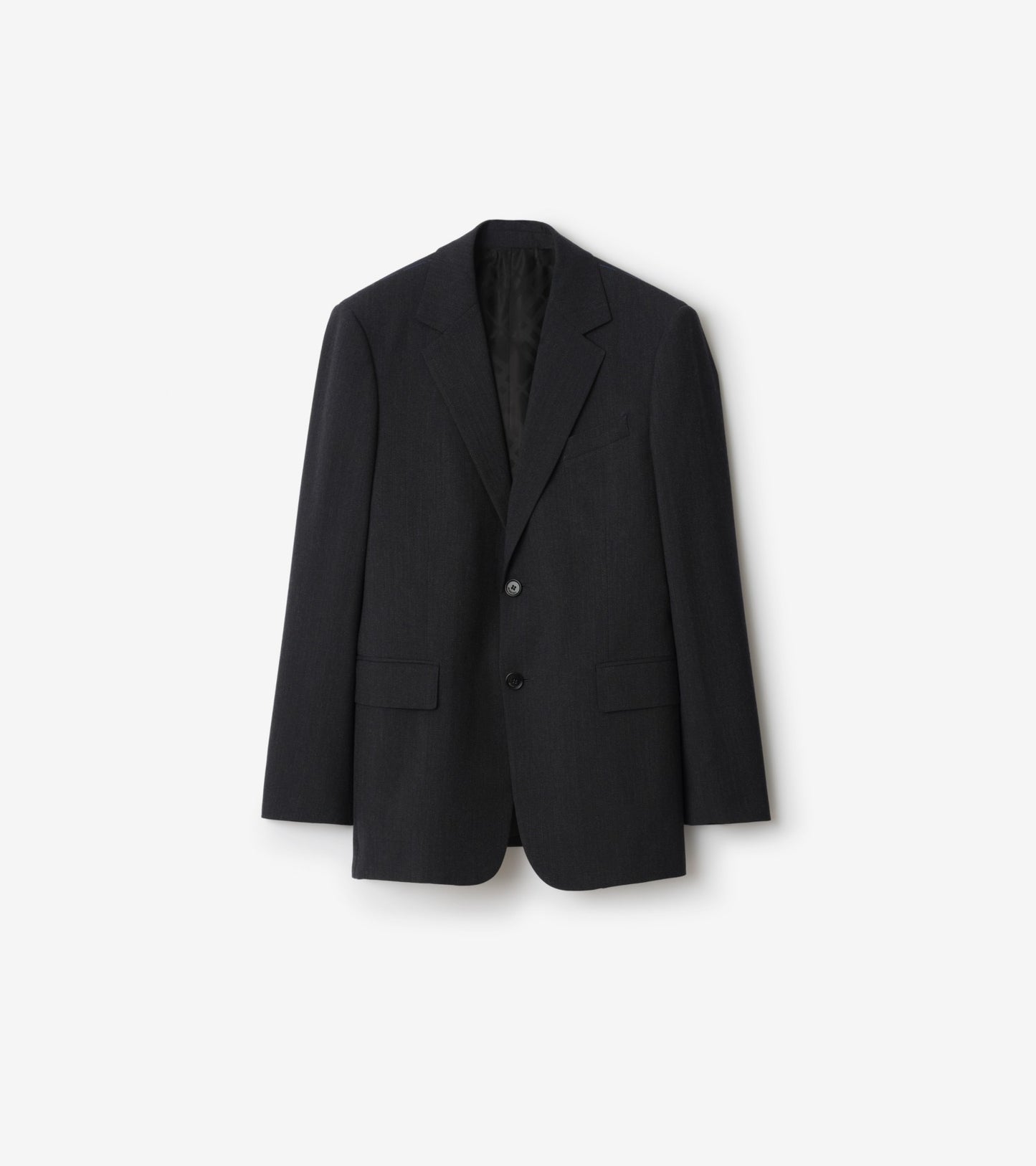 Wool Blend Tailored Jacket in Midnight grey melange