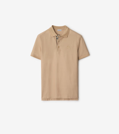 Cotton Polo Shirt in Clay brown