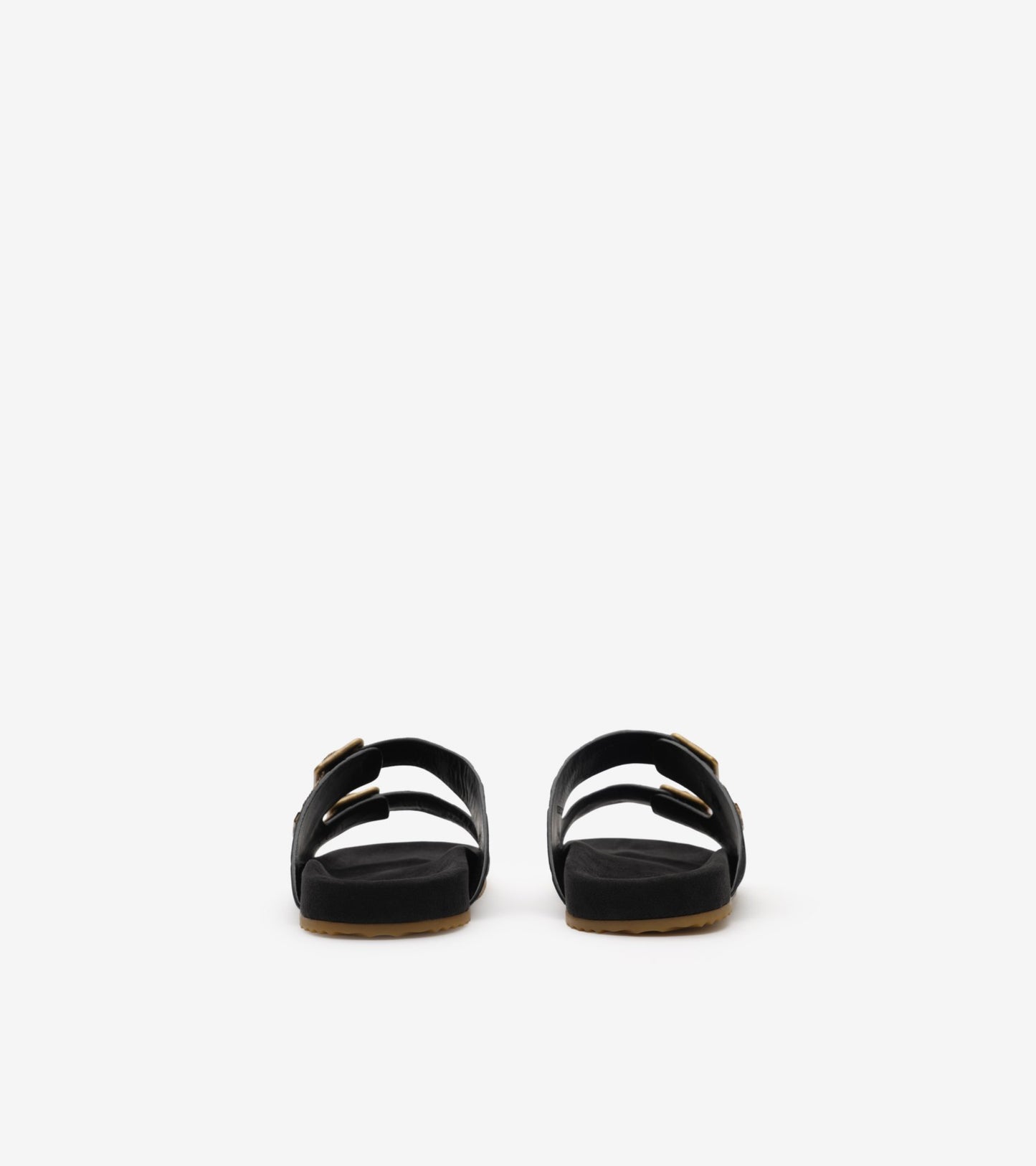 Check Suede Urchin Sandals in Black