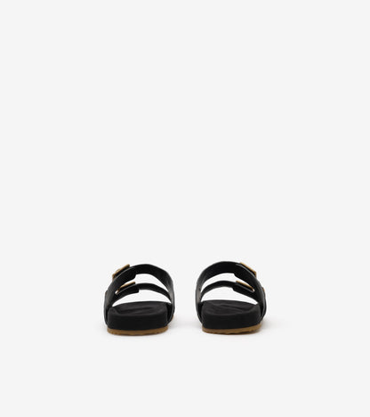 Check Suede Urchin Sandals in Black