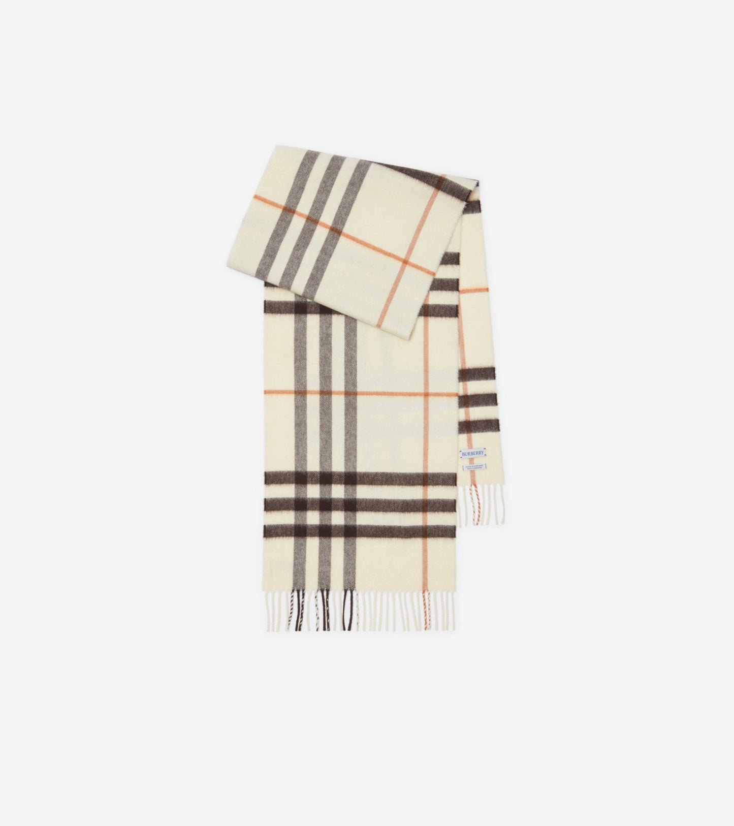 Check Cashmere Scarf in Bow pink