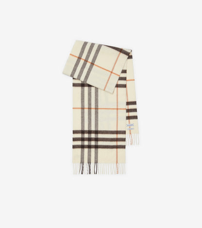 Check Cashmere Scarf in Bow pink
