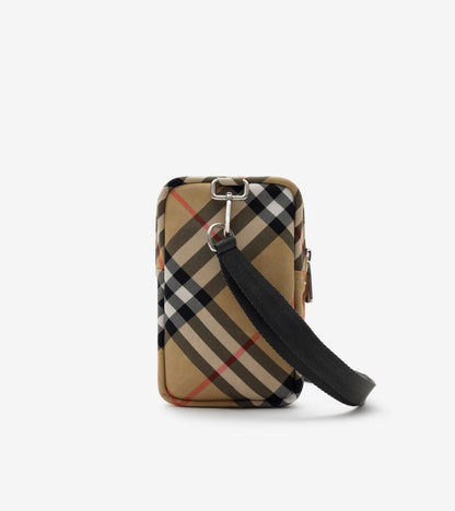 Check Phone Bag in Sand beige