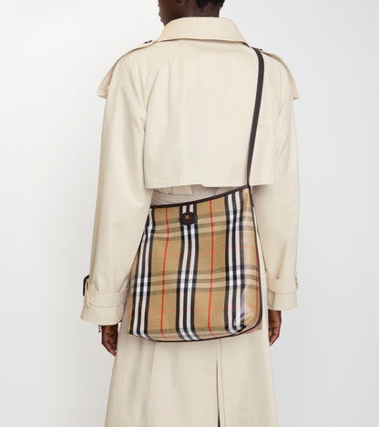Small Highlands Shoulder Bag in Sand beige