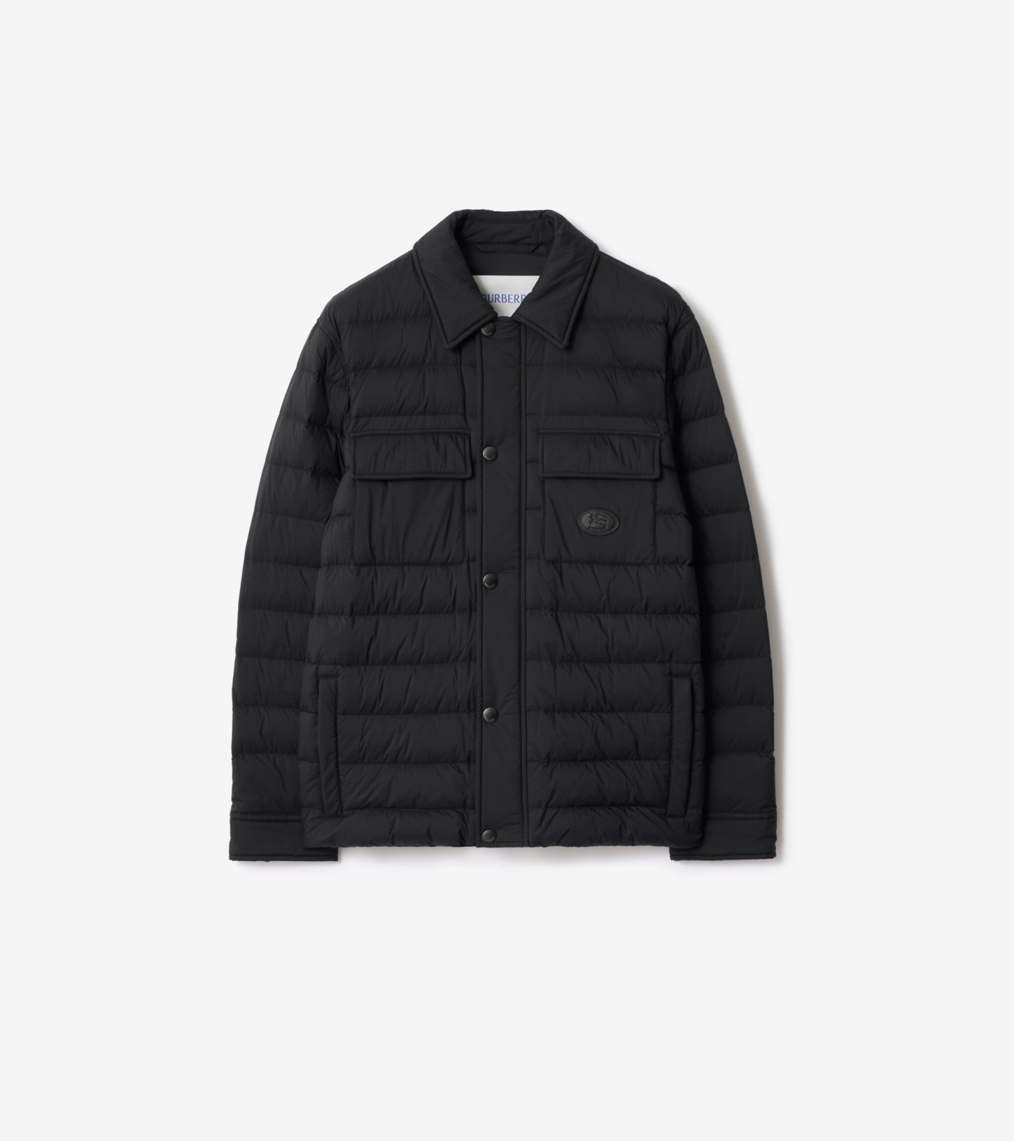 Nylon Padded Overshirt in Black