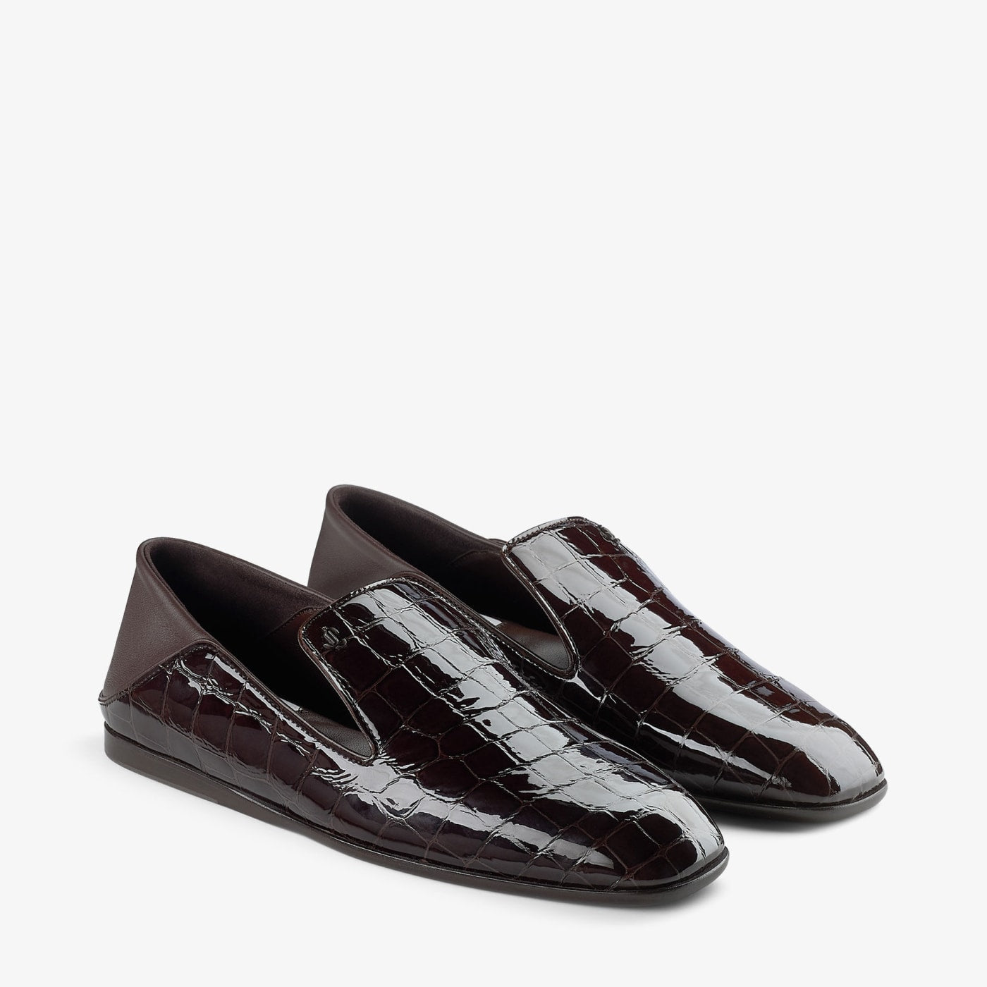 Eliot Slipper Sambuco Croc-embossed Leather Slippers