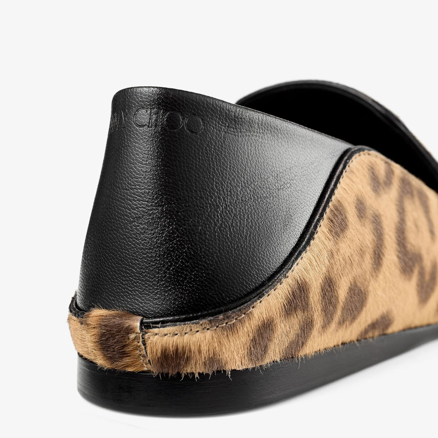 Eliot Slipper Natural Leopard Print Pony Leather Slippers