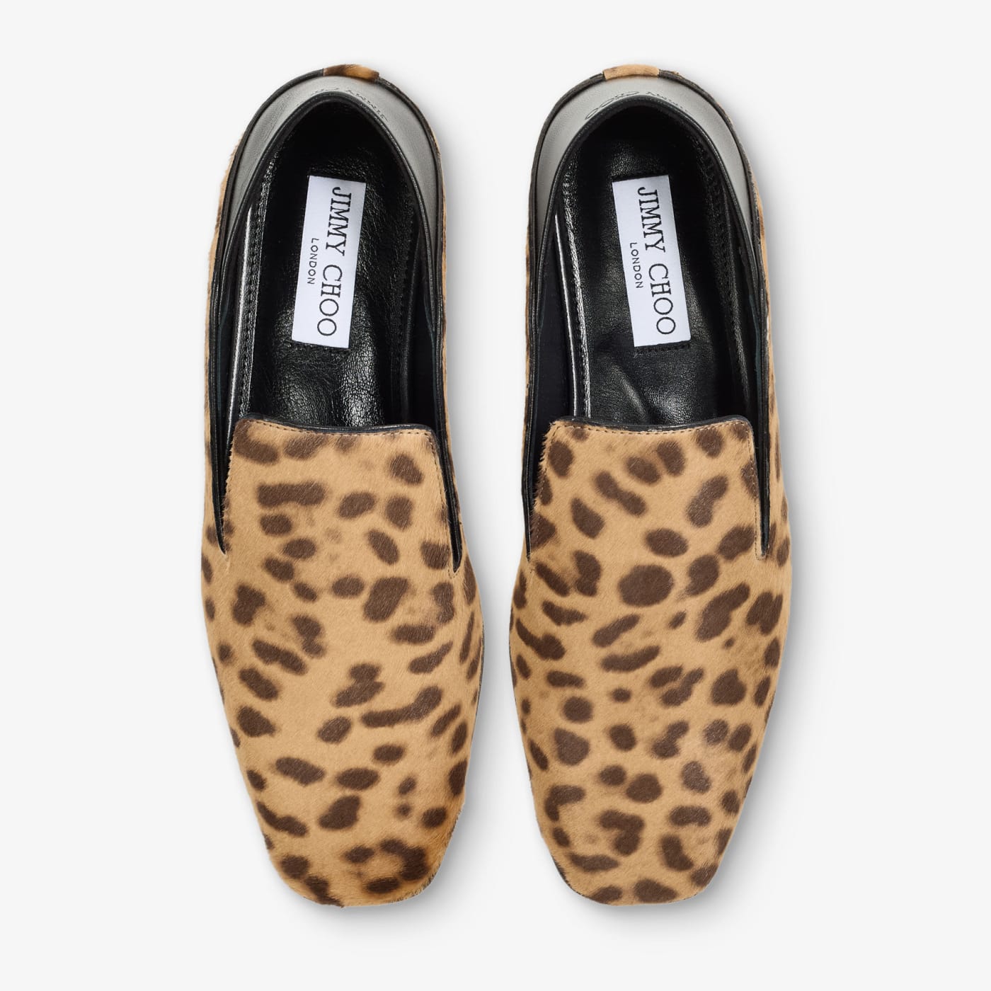 Eliot Slipper Natural Leopard Print Pony Leather Slippers