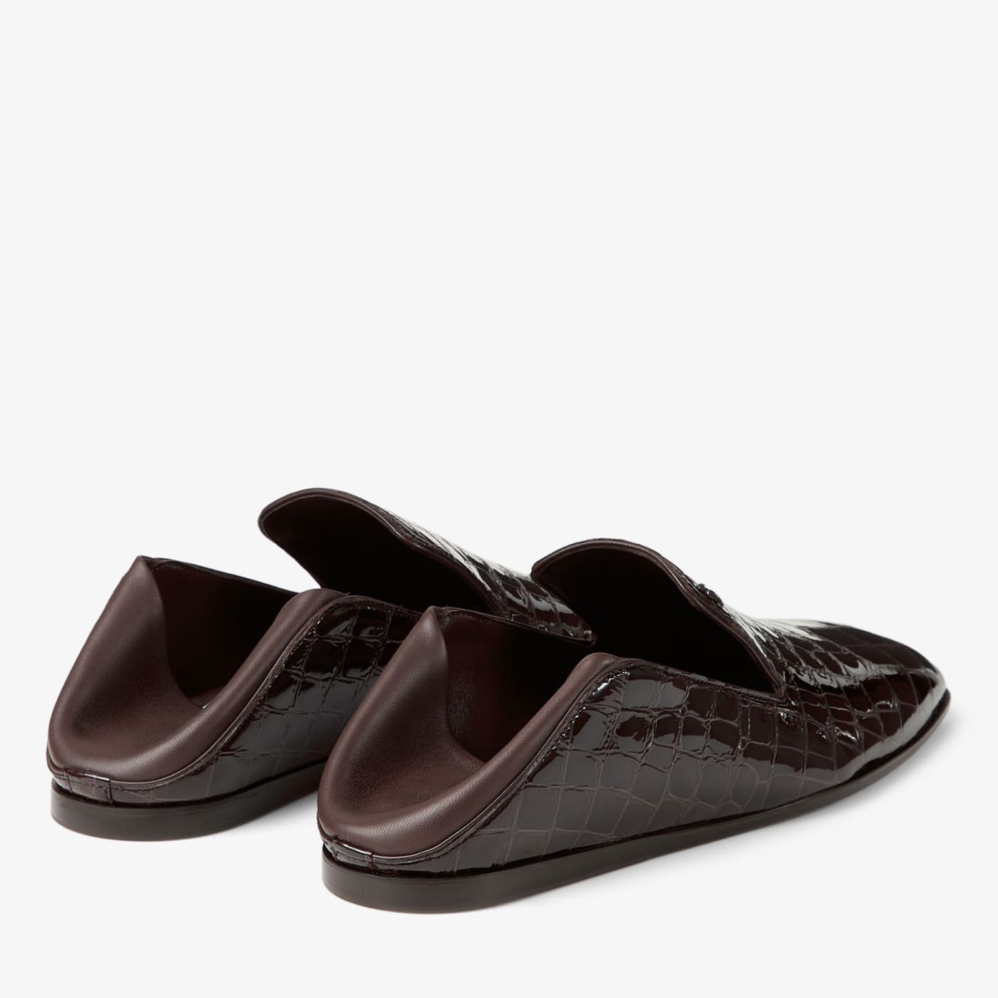 Eliot Slipper Men's Sambuco Croc-embossed Leather Slippers