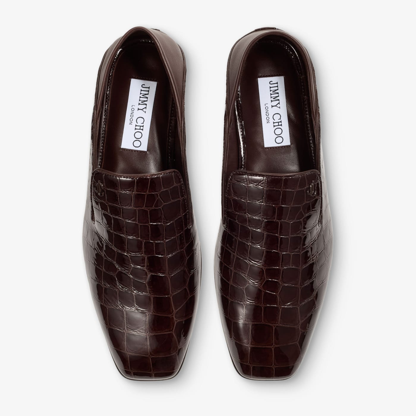 Eliot Slipper Men's Sambuco Croc-embossed Leather Slippers