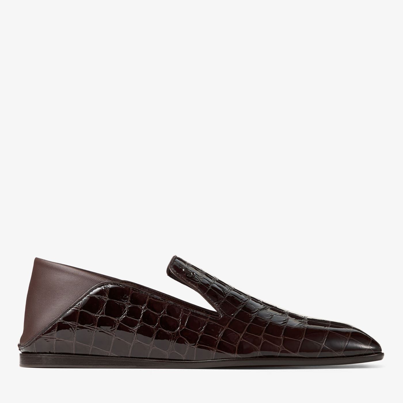 Eliot Slipper Men's Sambuco Croc-embossed Leather Slippers