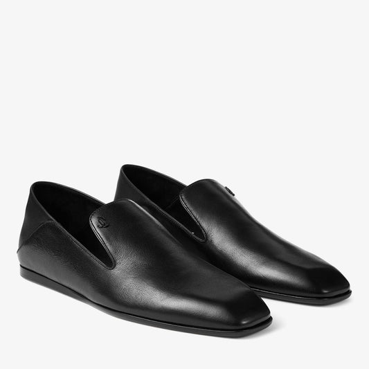 Eliot Slipper Men's Black Vintage Leather Slippers