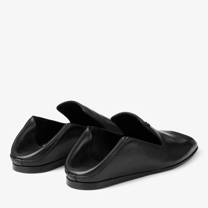 Eliot Slipper Men's Black Vintage Leather Slippers