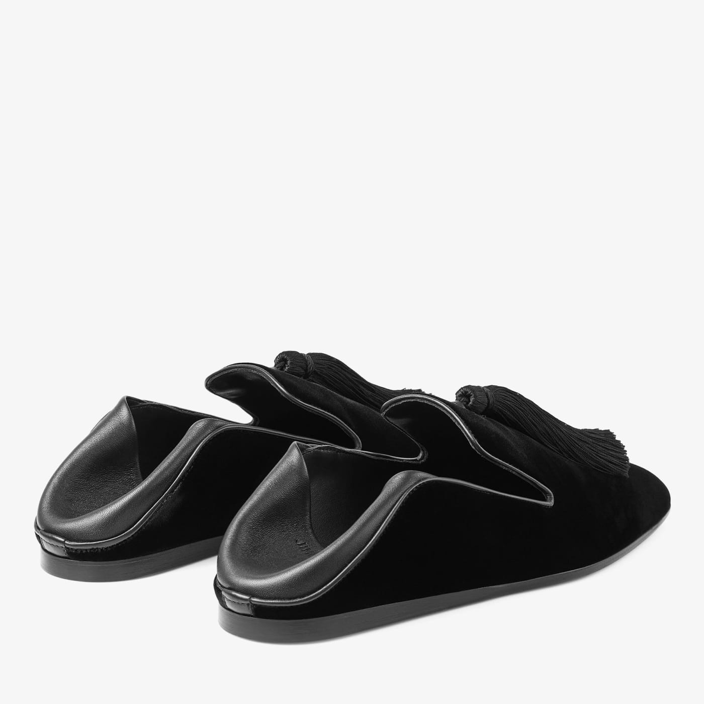 Eliot Slipper Men's Black Velvet Slippers with Tassel