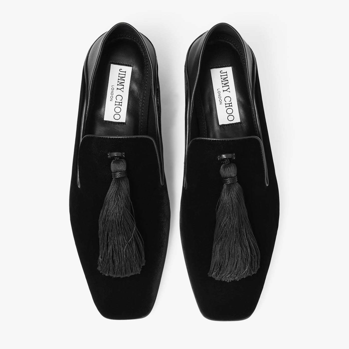 Eliot Slipper Men's Black Velvet Slippers with Tassel