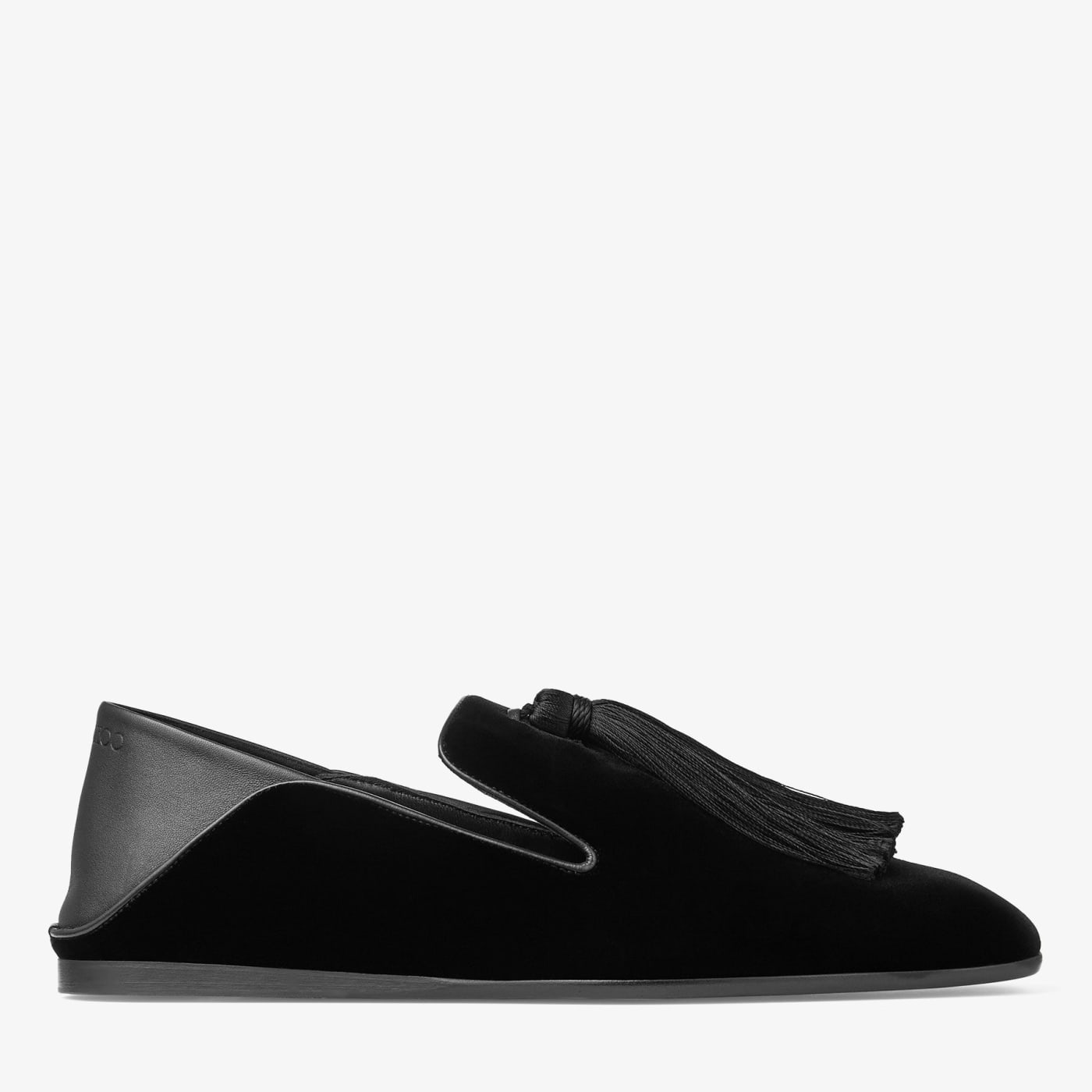 Eliot Slipper Men's Black Velvet Slippers with Tassel