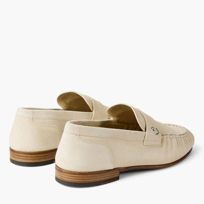 Ellis Loafer Bone Etched Velvet Suede Loafers