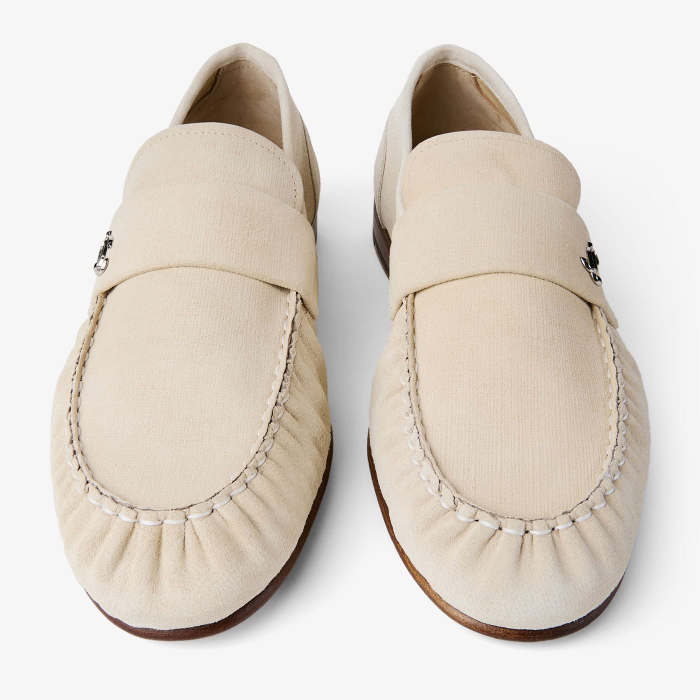 Ellis Loafer Bone Etched Velvet Suede Loafers