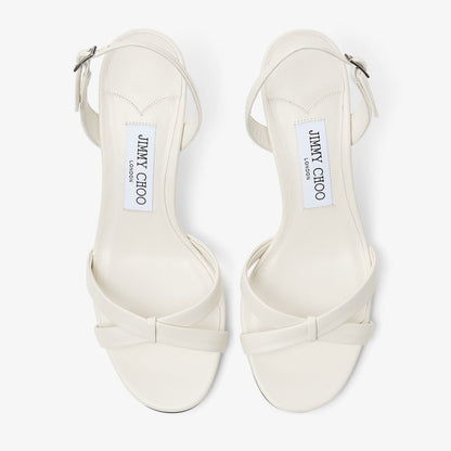 Elsy 70 Latte Nappa Leather Crossover Slingback