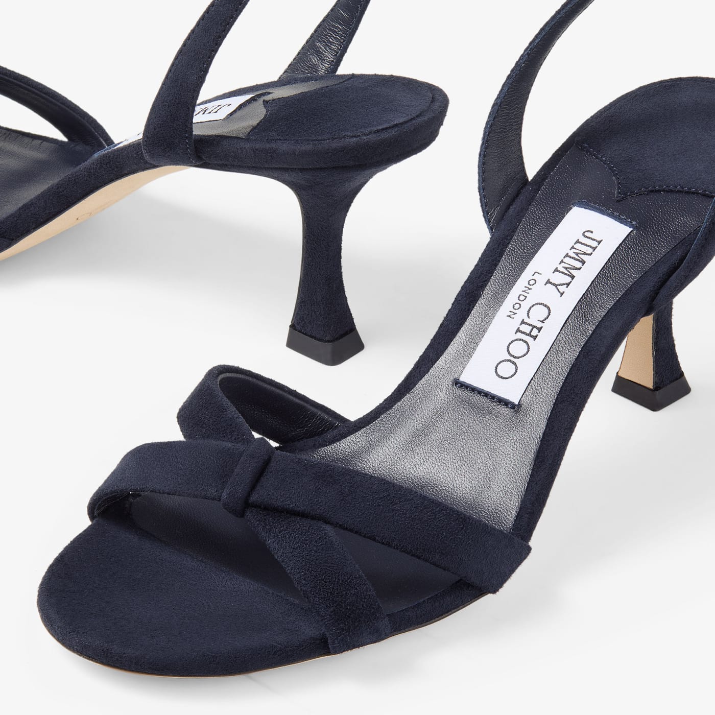 Elsy 70 Marine Suede Slingbacks