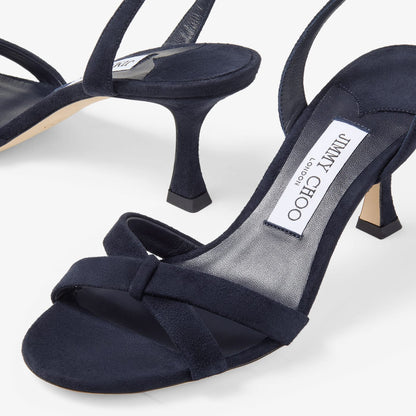 Elsy 70 Marine Suede Slingbacks