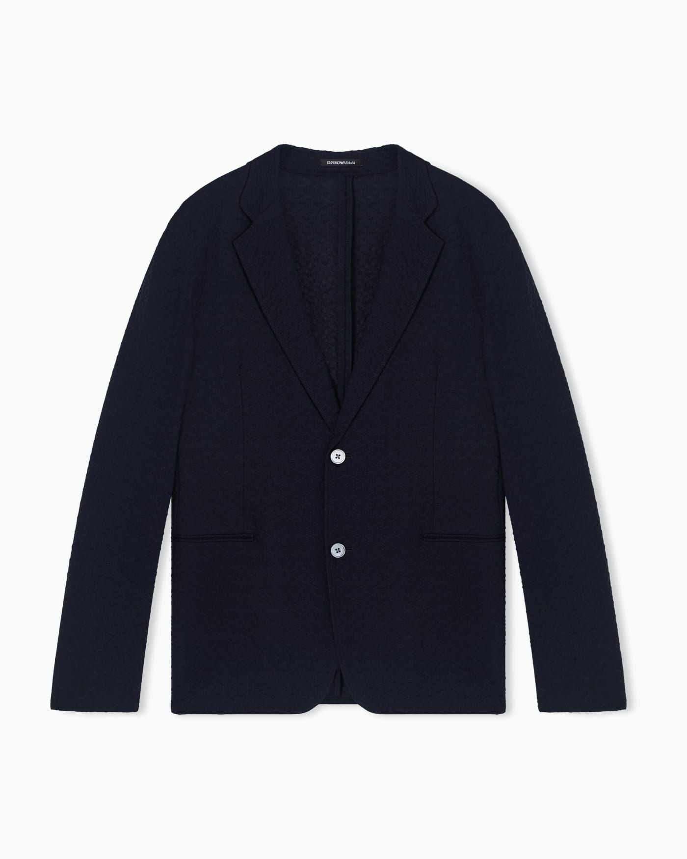 Armure wool crêpe gauze single-breasted jacket