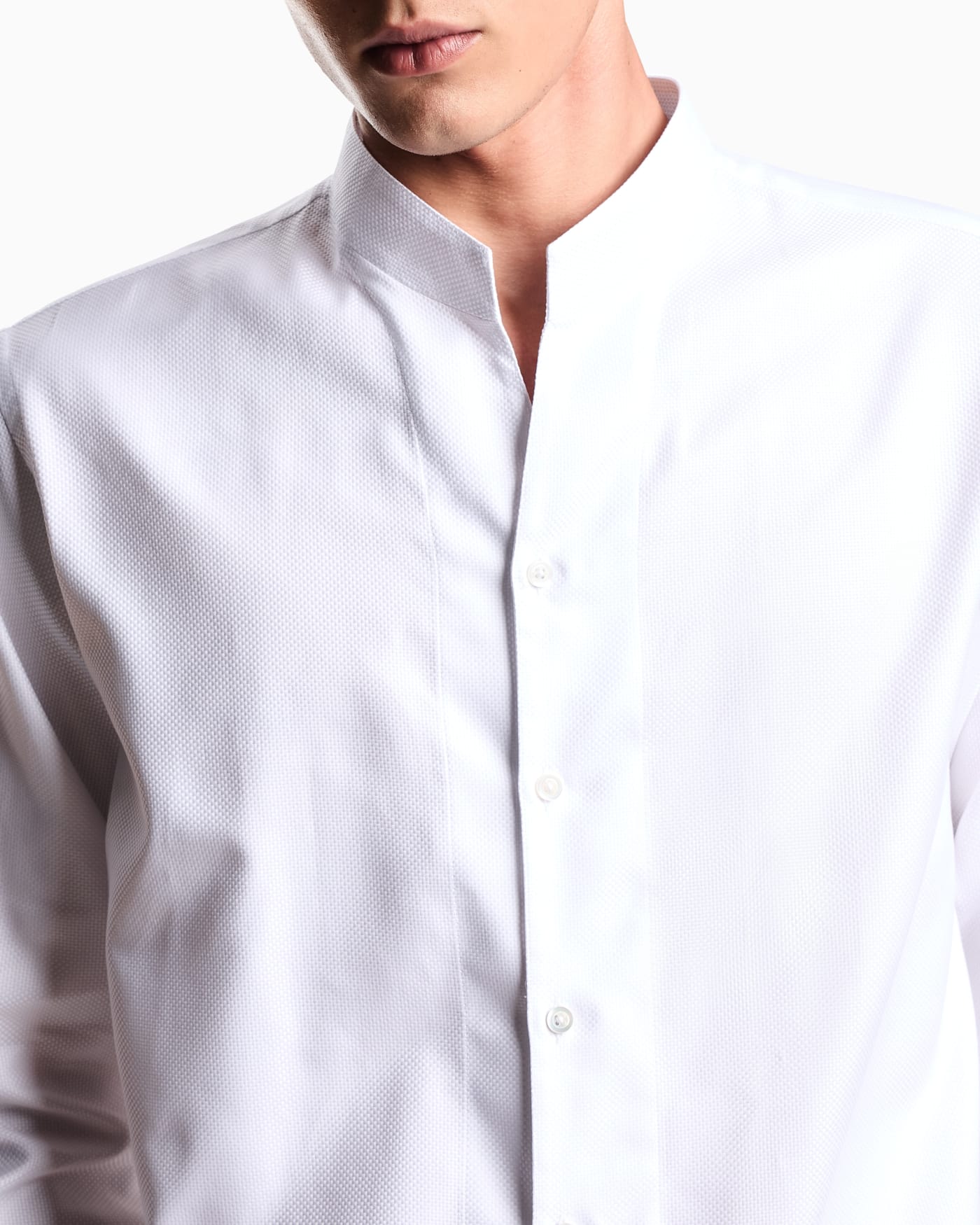 Armure cotton shirt with guru collar