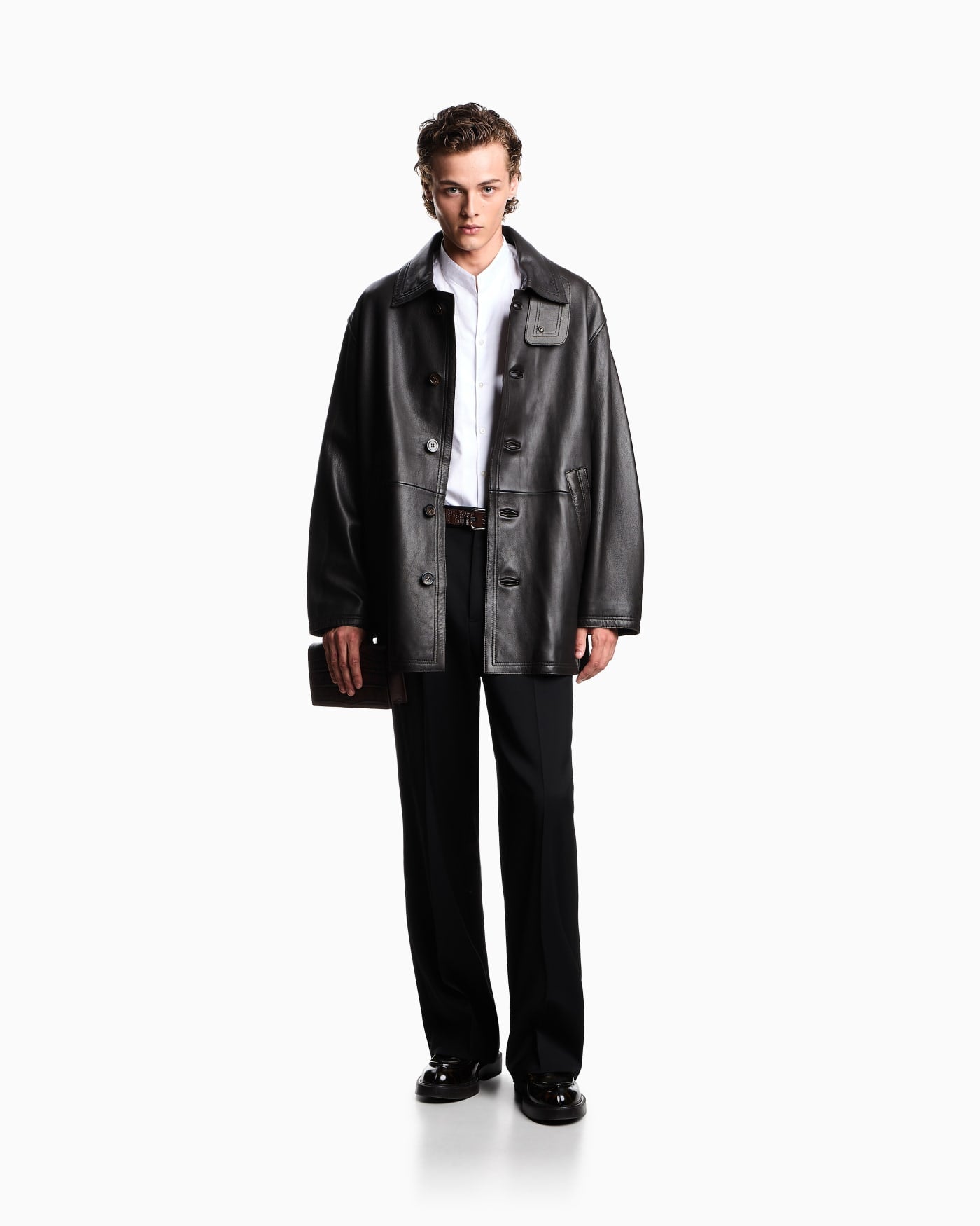 Armure cotton shirt with guru collar