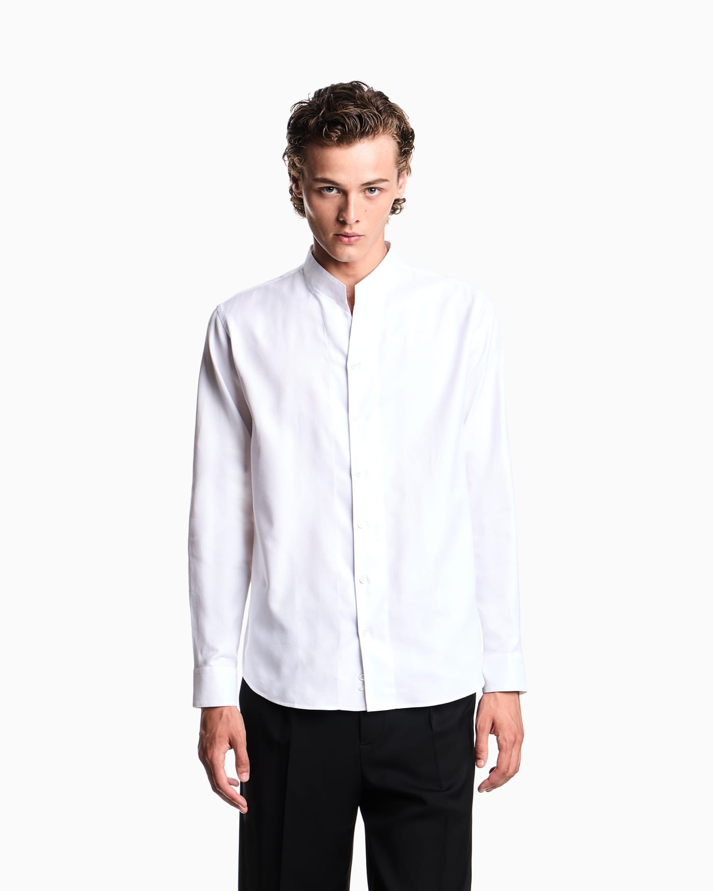 Armure cotton shirt with guru collar