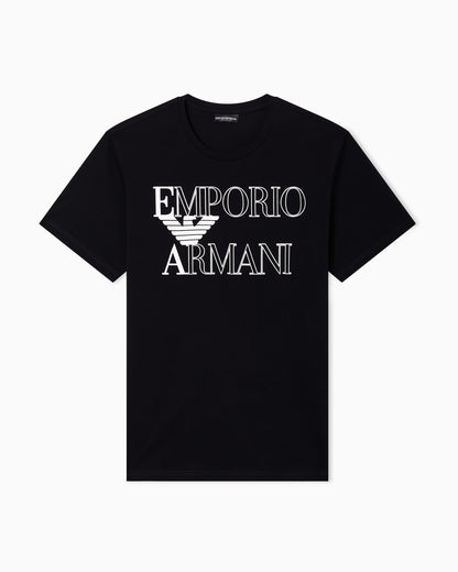 Bold logo beachwear T-shirt in jersey