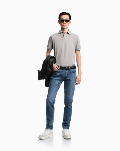 J75 slim-fit, stretch denim jeans with micro spots