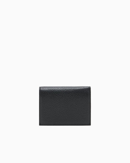 Tumbled leather compact wallet