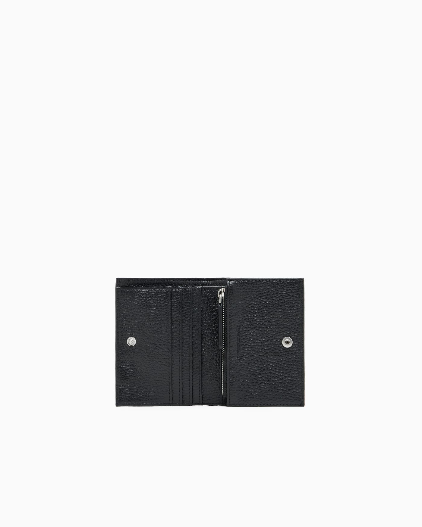 Tumbled leather compact wallet