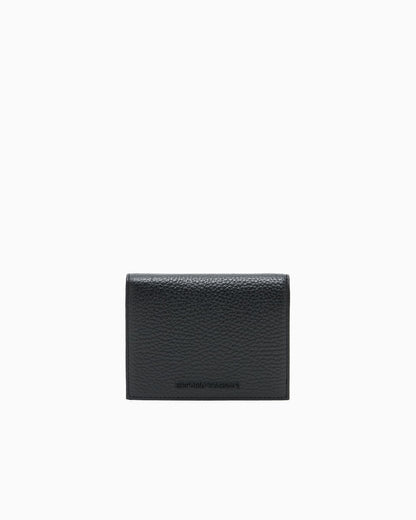 Tumbled leather compact wallet