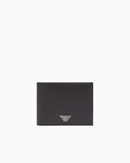 regenerated Saffiano bifold wallet with coin pocket