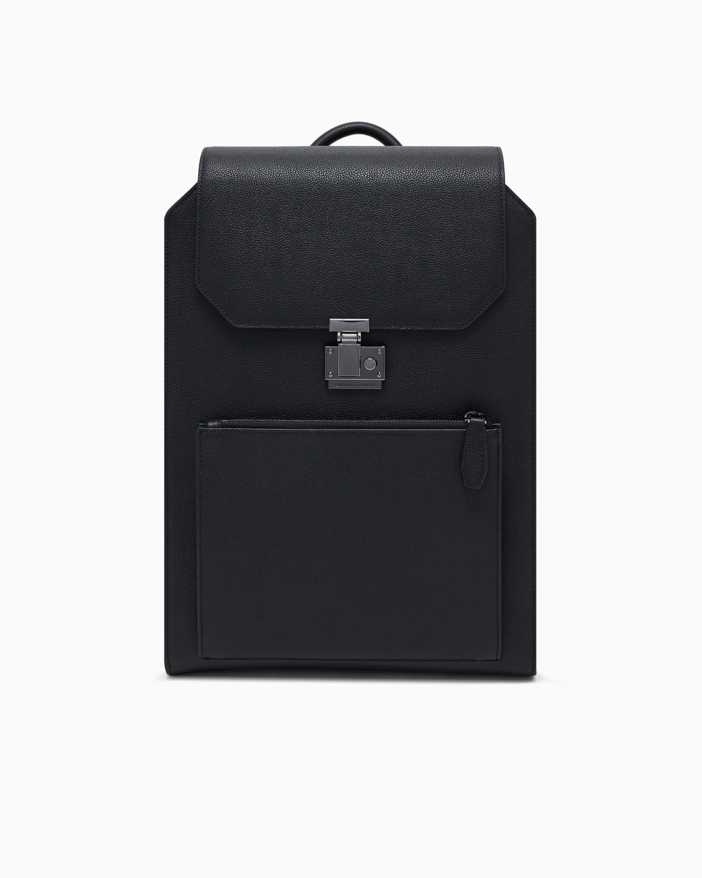 Flap leather laptop backpack man