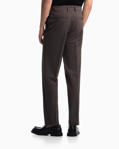 Nylon viscose blend trousers
