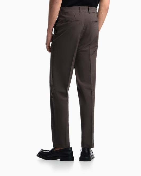 Nylon viscose blend trousers