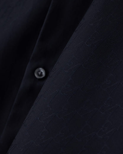 Shirt in lyocell jacquard with a regular fit